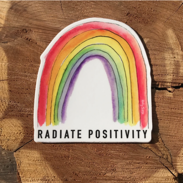 Radiate Positivity | Hand Painted Leather Wallet