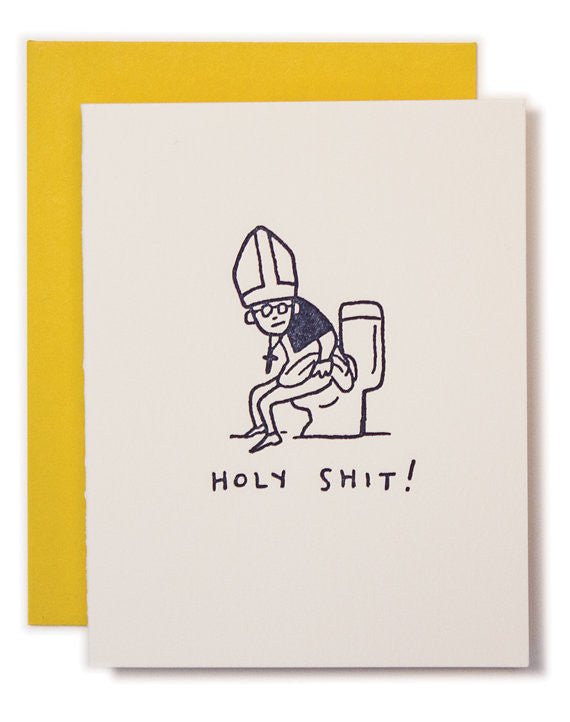 Holy Sh*t Letterpress Card