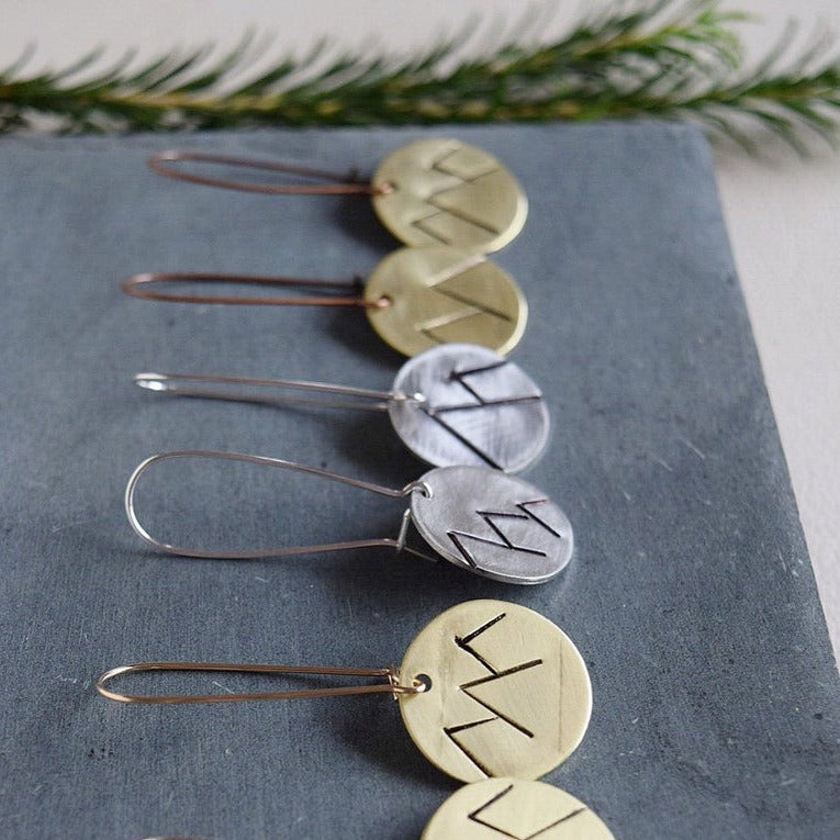 Mountain Disc Earrings