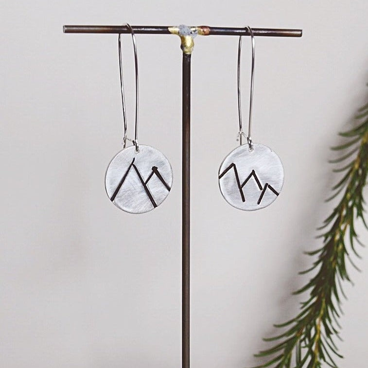 Mountain Disc Earrings