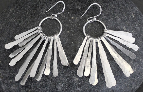 Silver Burst Earrings