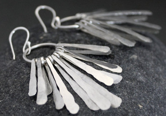 Silver Burst Earrings