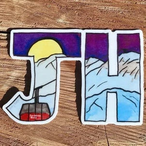 JH Ski Mountain Sticker