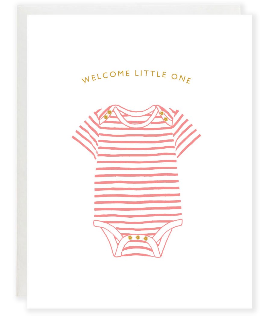 Baby Pink Onesie Card