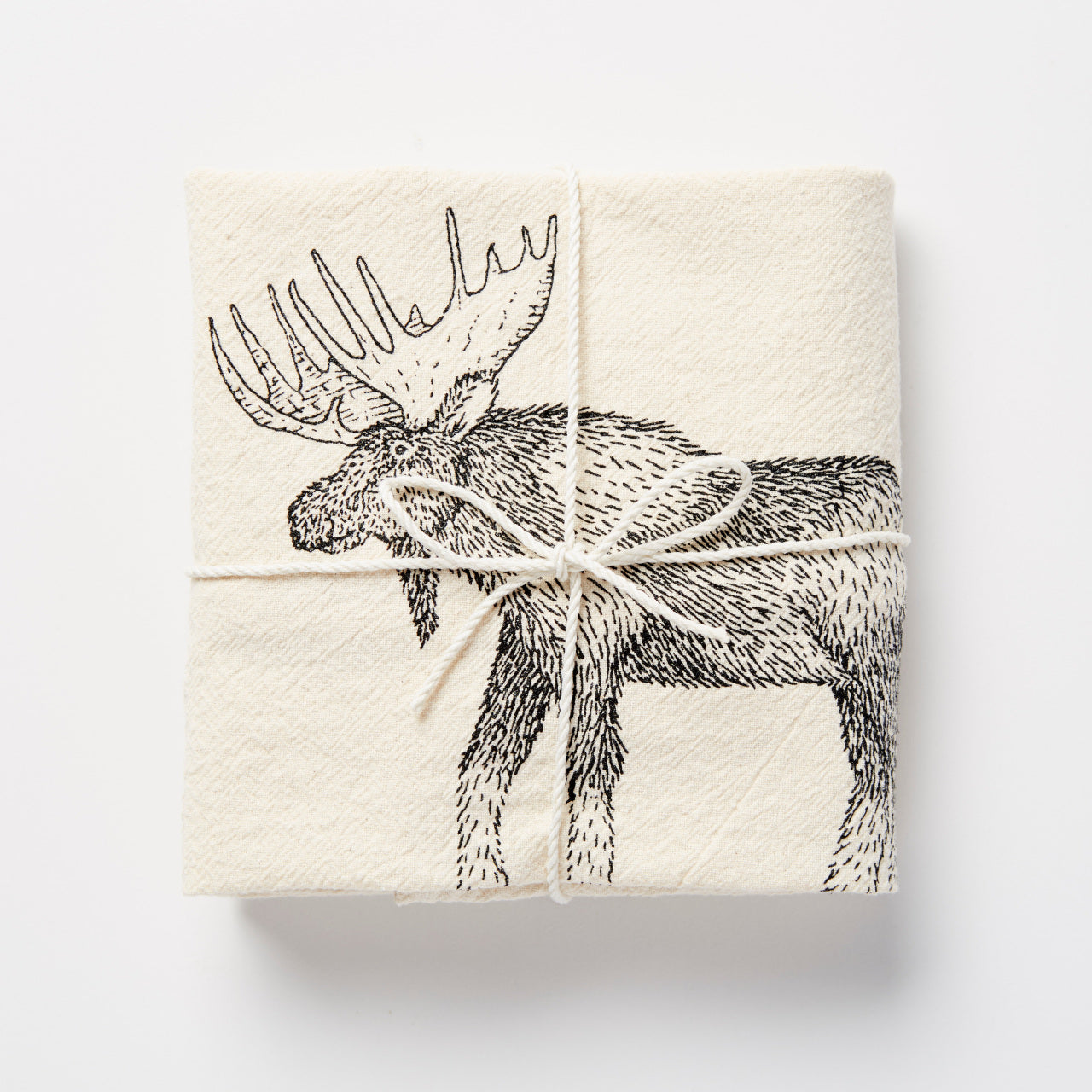 Moose Flour Sack Tea Towel
