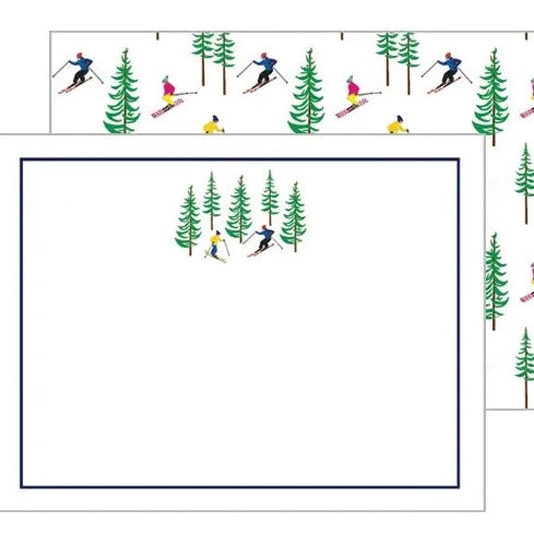 Ski Resort Flat Note Cards - Set of 10