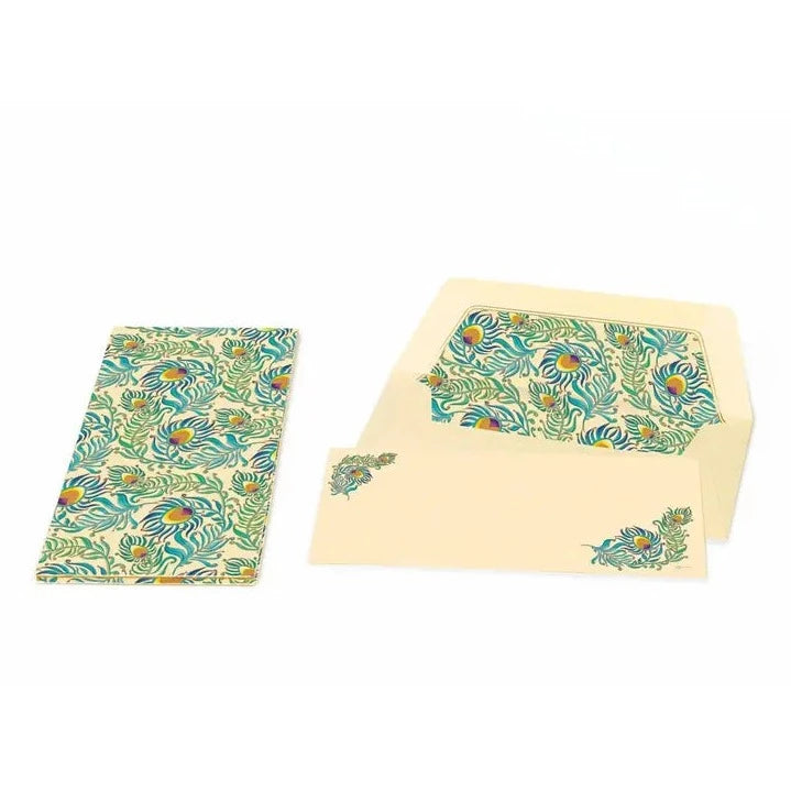 Long Portfolio Notecards - Peacock
