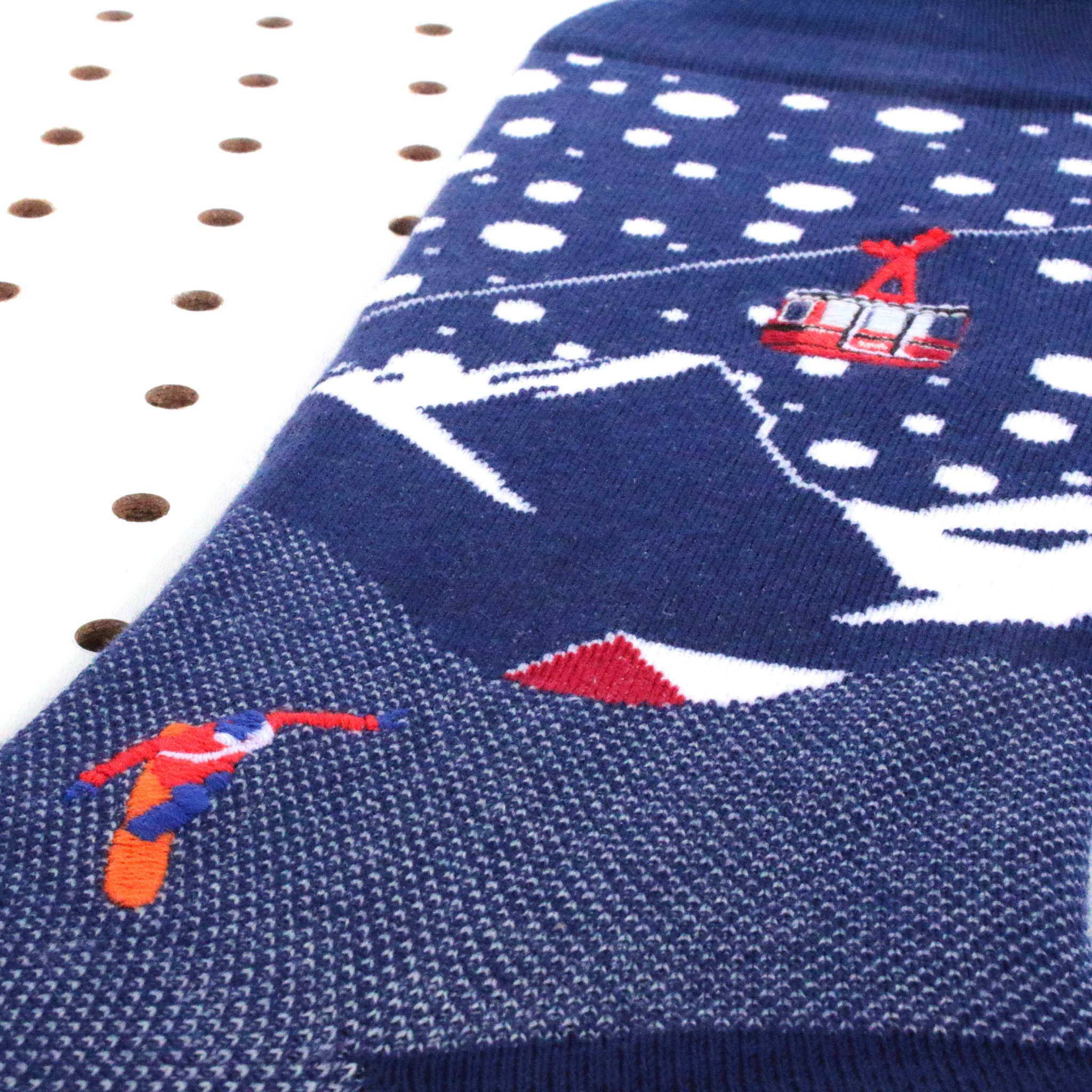 Ski Bum - Ski & Snowboard Themed Embroidered Pima Socks