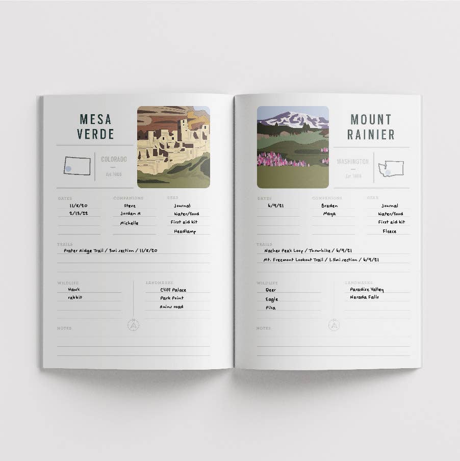 National Parks Logbook | Journal