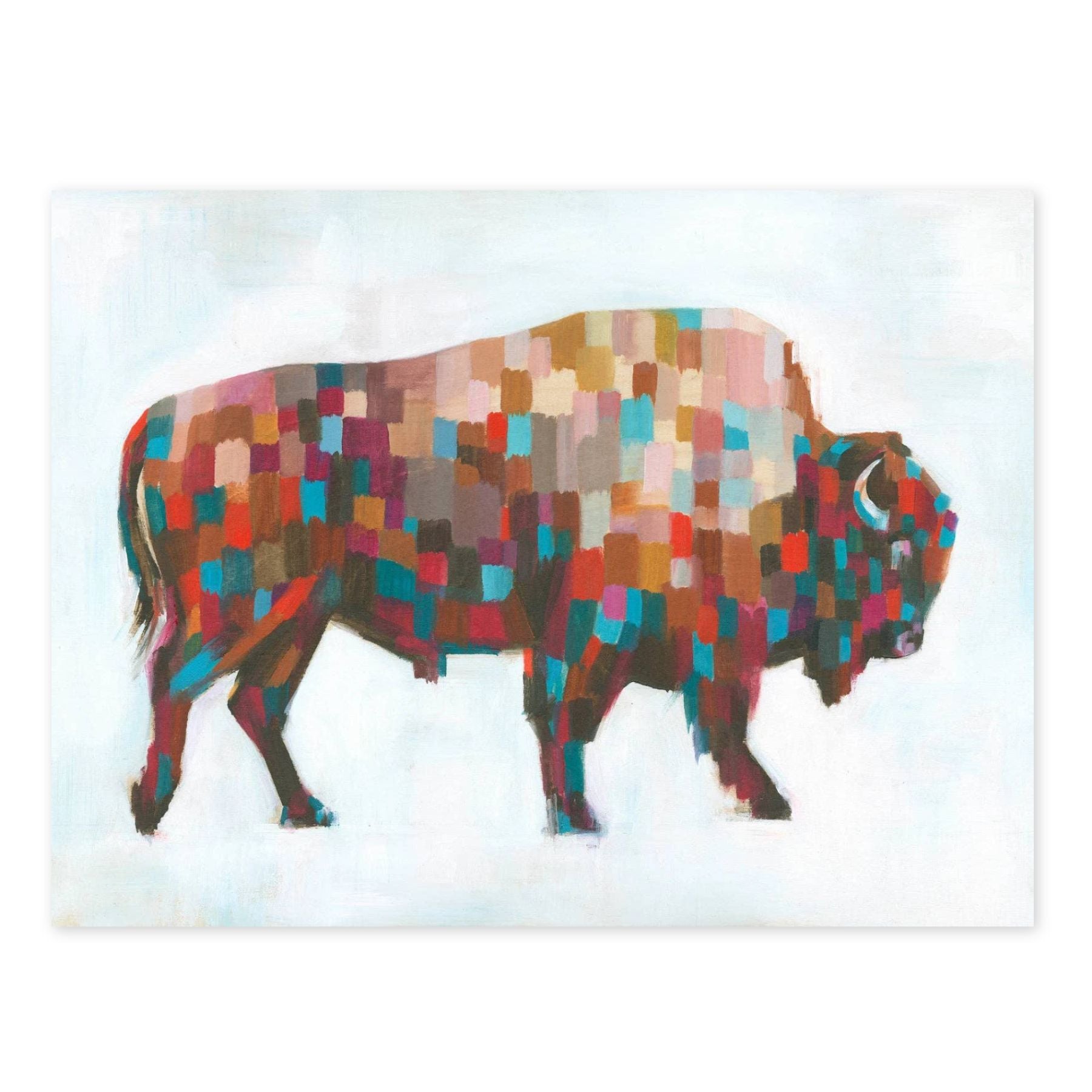 Abstract Bison Print