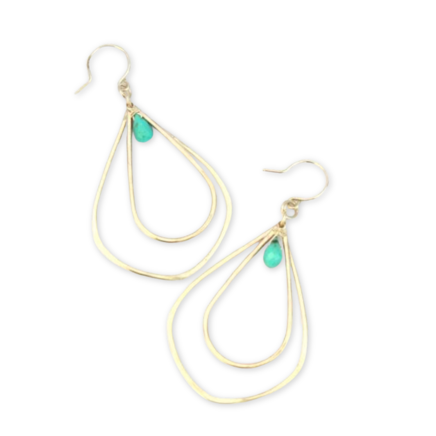 Calla Lilly Earrings With Turquoise