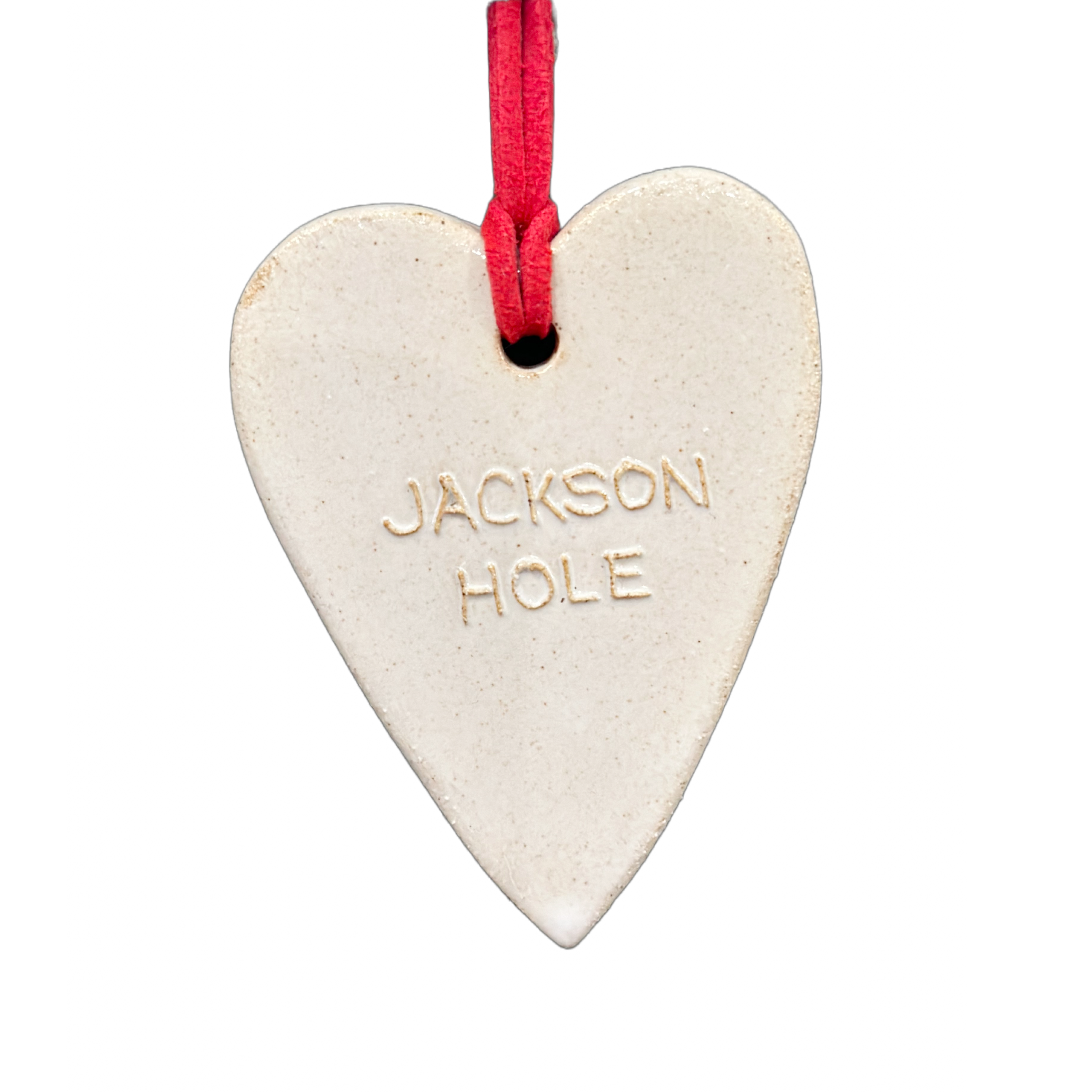 Ceramic Jackson Hole Heart Ornament