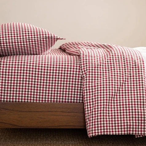 Chili Gingham Sheet Set