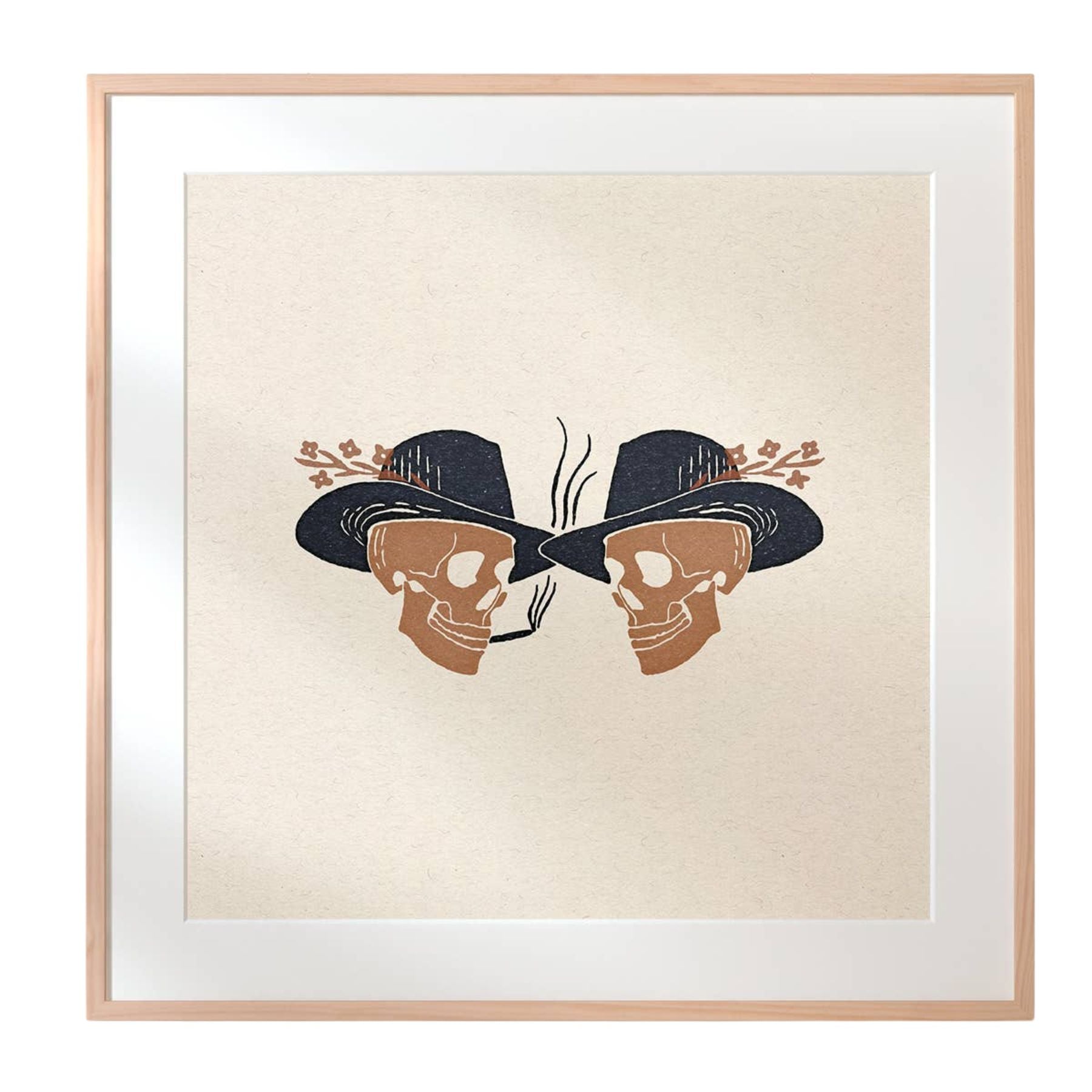 Framed Skull Print