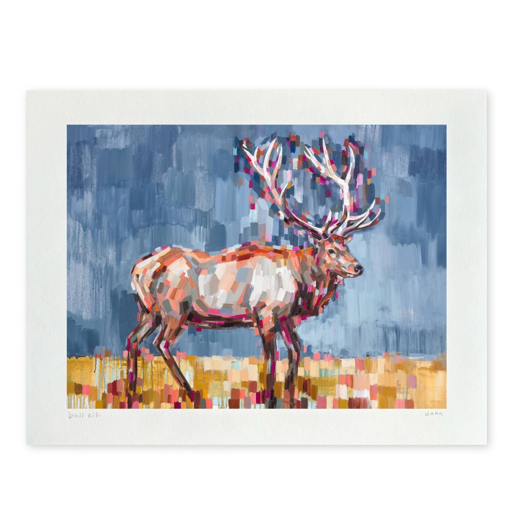 Print of an Elk painting