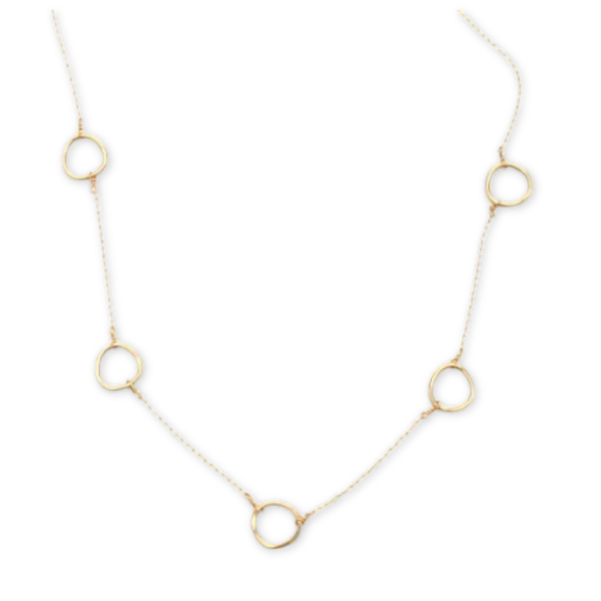 necklace with five small circles
