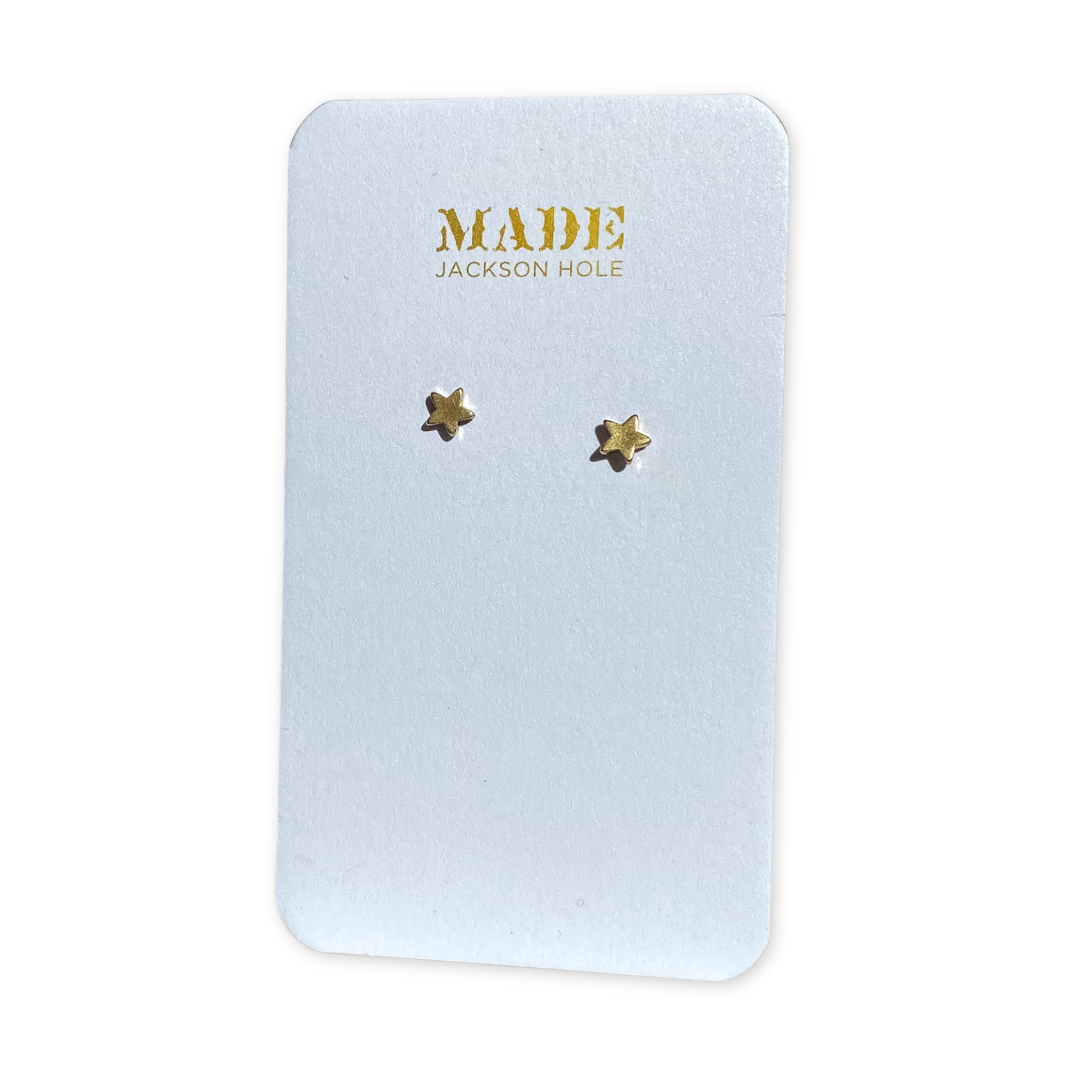 stud earrings with gold stars