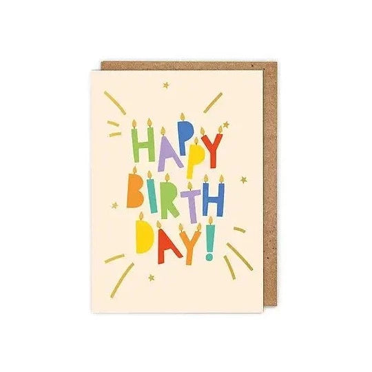 Gold Foiled Happy Birthday Card