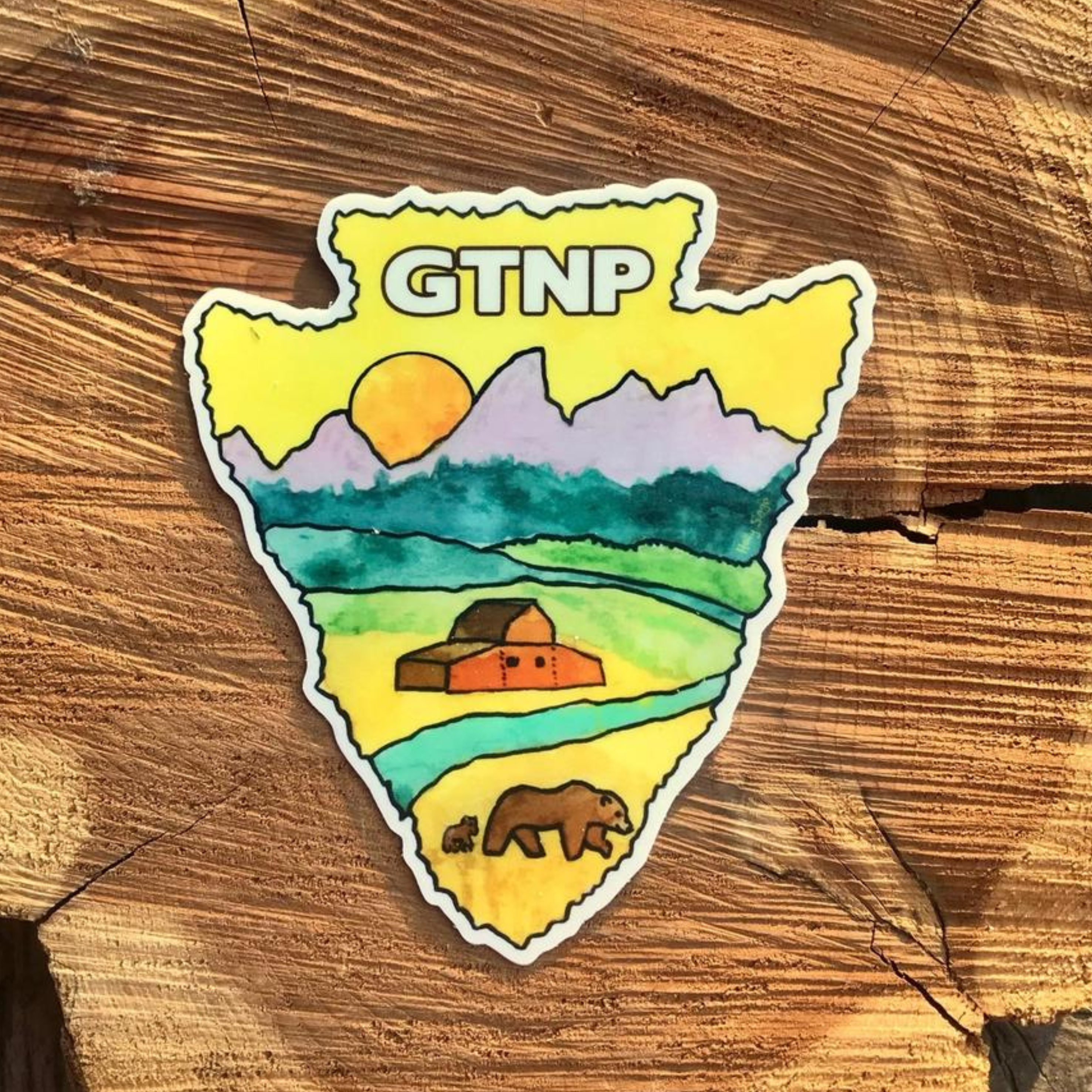 Grand Teton National Park Arrowhead Sticker