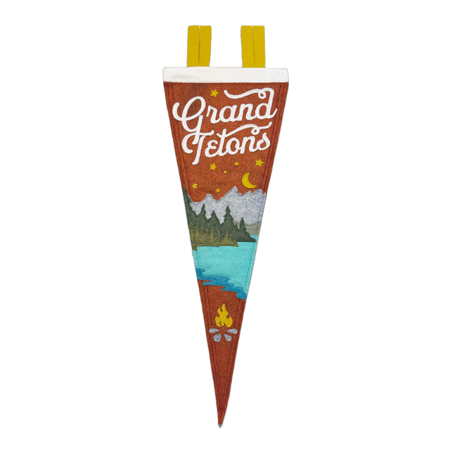 Grand Teton Campfire Pennant