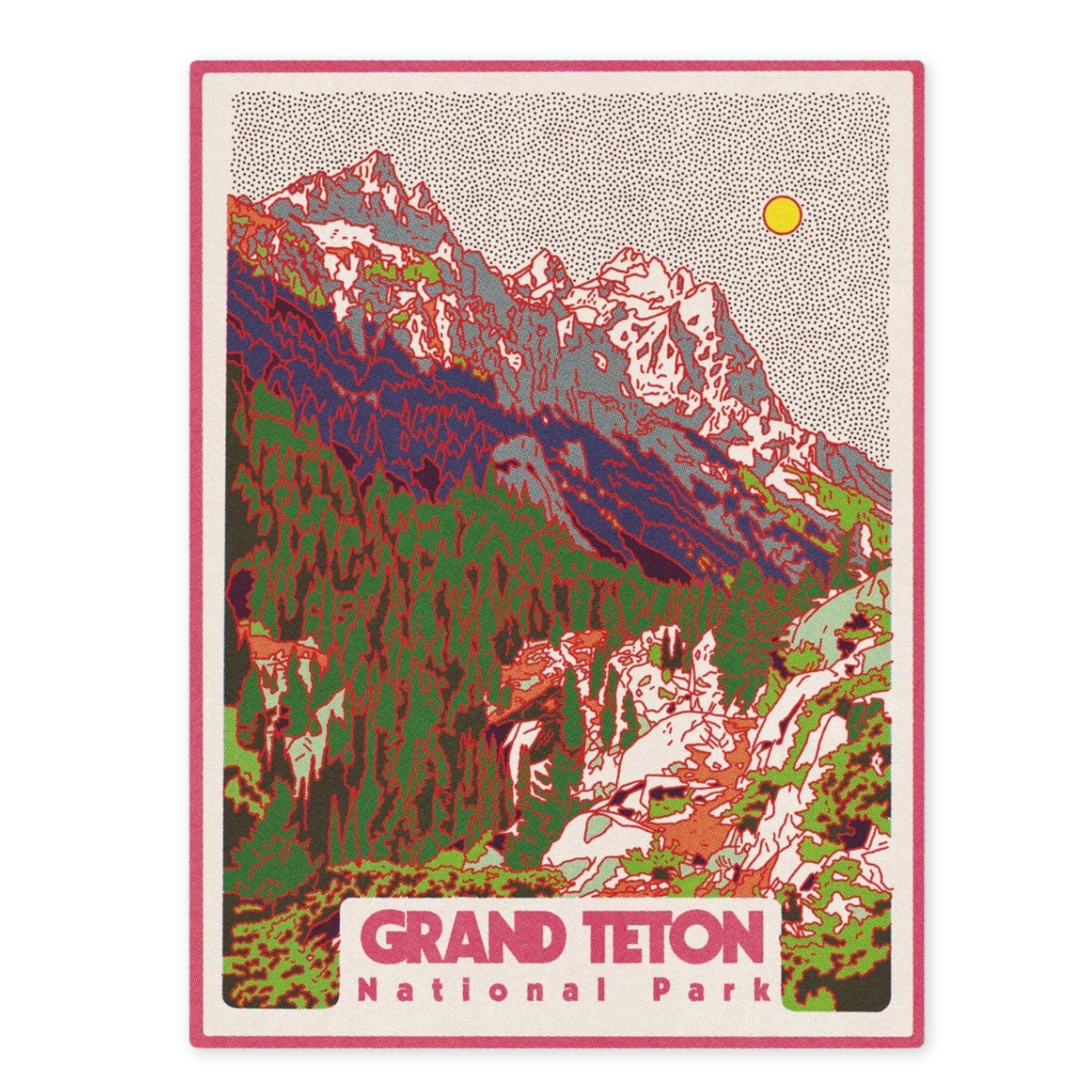 Screen Print of Tetons