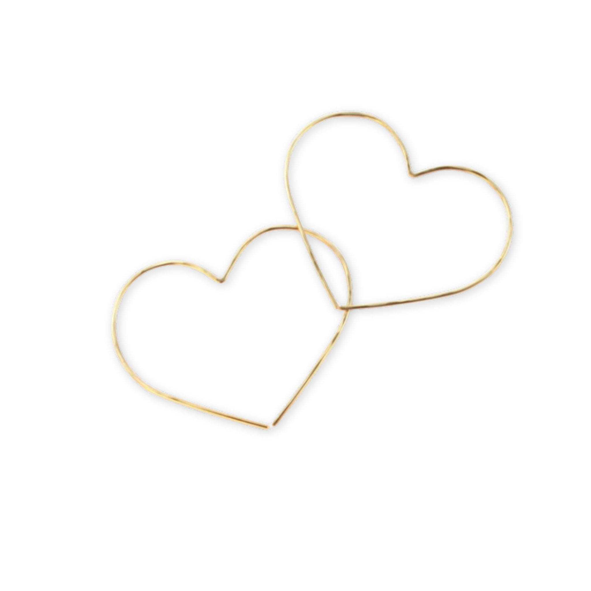 heart shaped hoop earrings