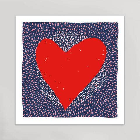 Giant Red Heart Print