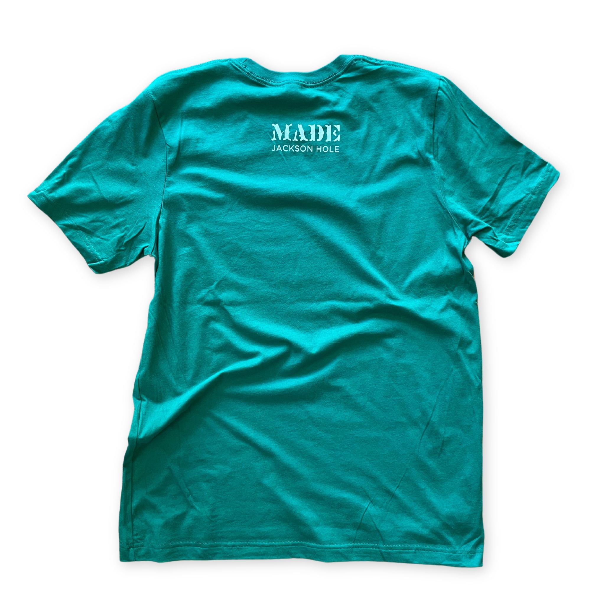 Green Shirt with logo on back
