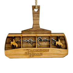 Jackson Hole Tram Wooden Ornament