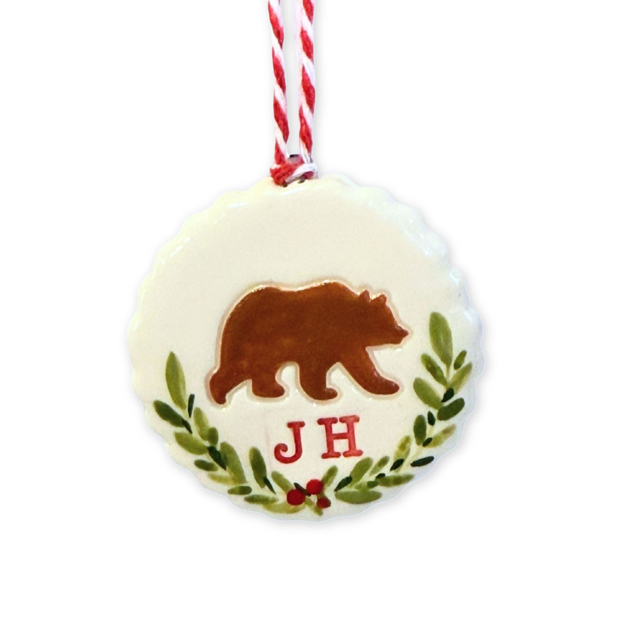 Hand Painted Jackson Hole Bear Ornament