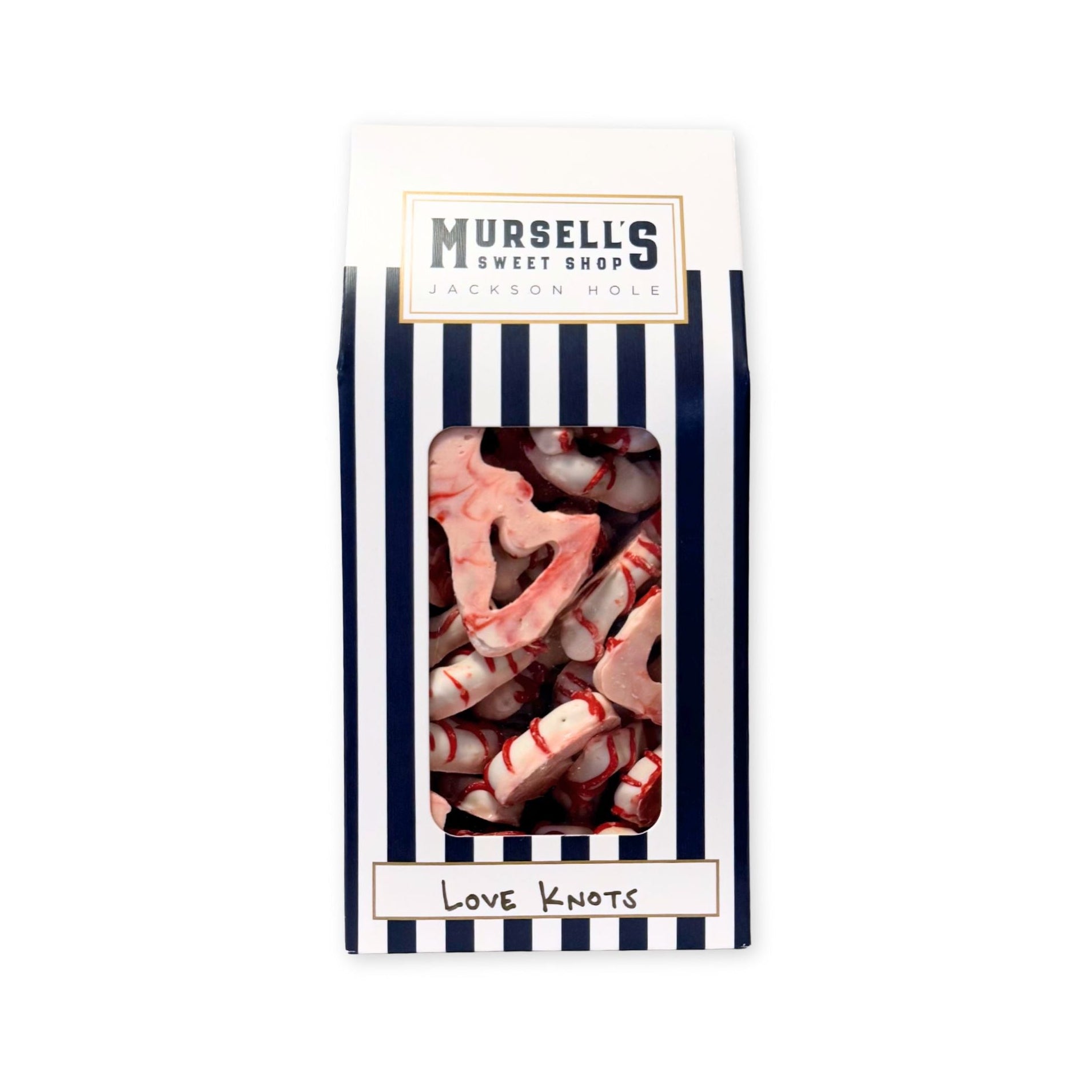 Box of heart shapes yogurt pretzels