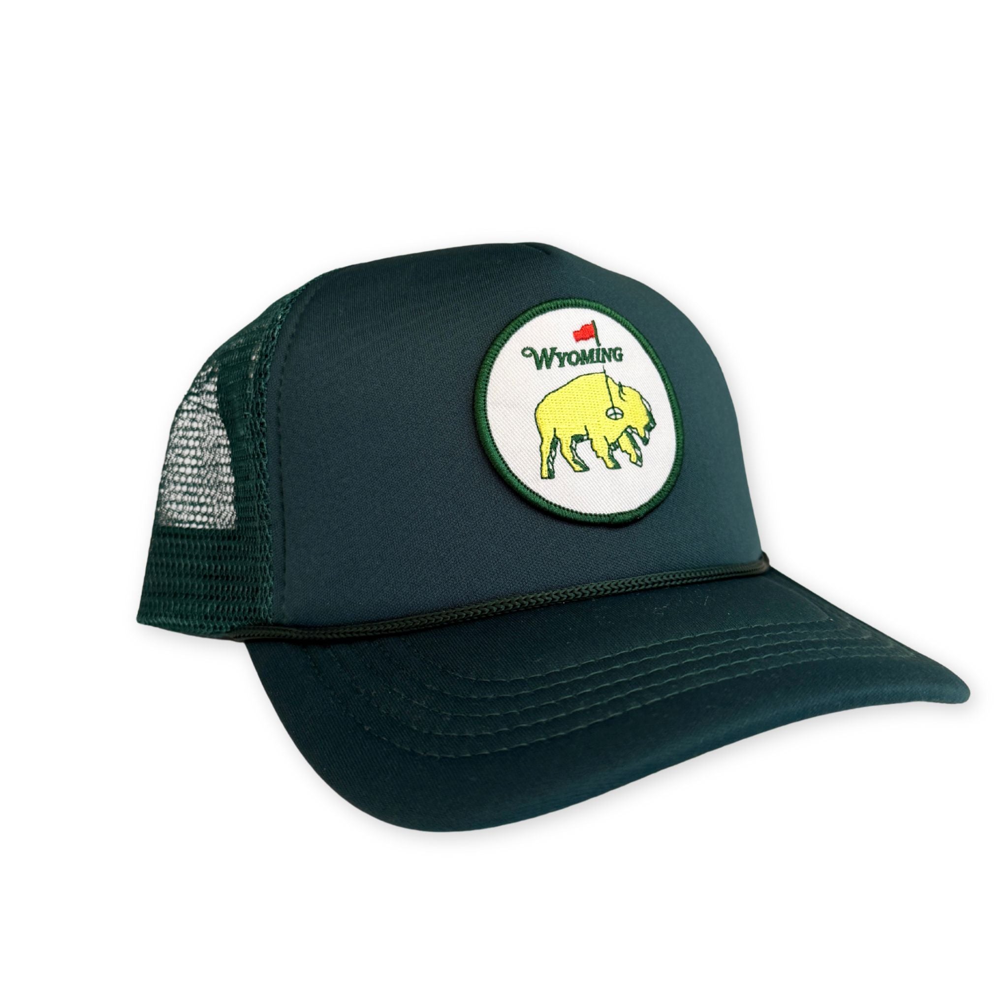 Green Trucker Hat With MADE Augusta Patch