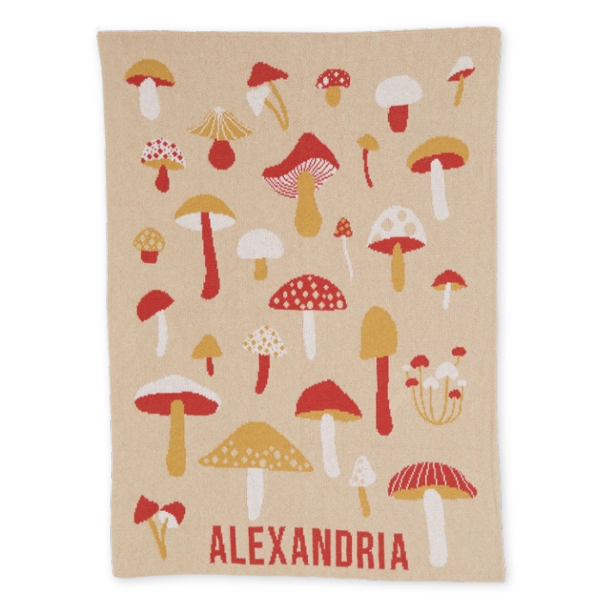 Mushroom Baby Blanket - Customizable
