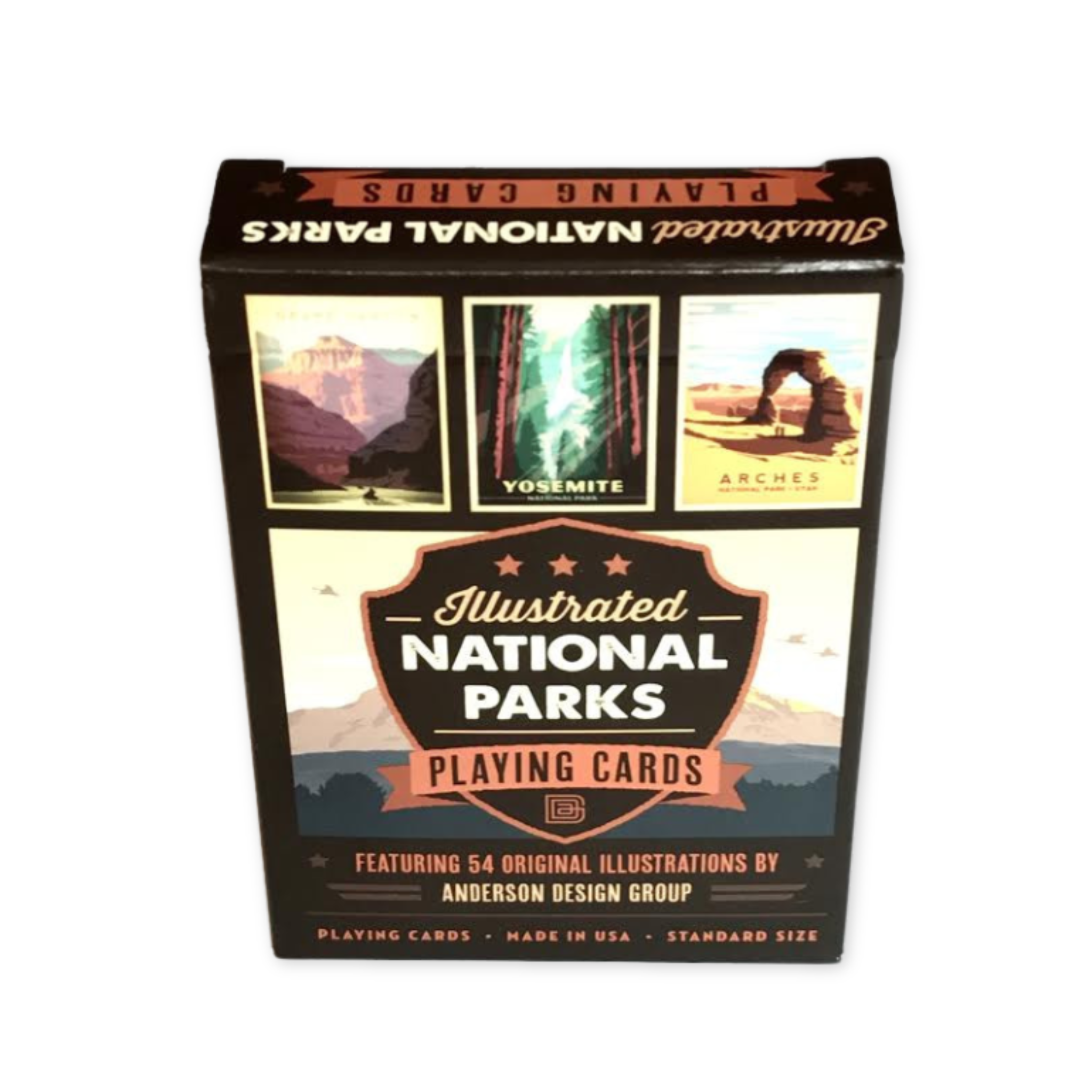 standard deck of cards featuring the national parks