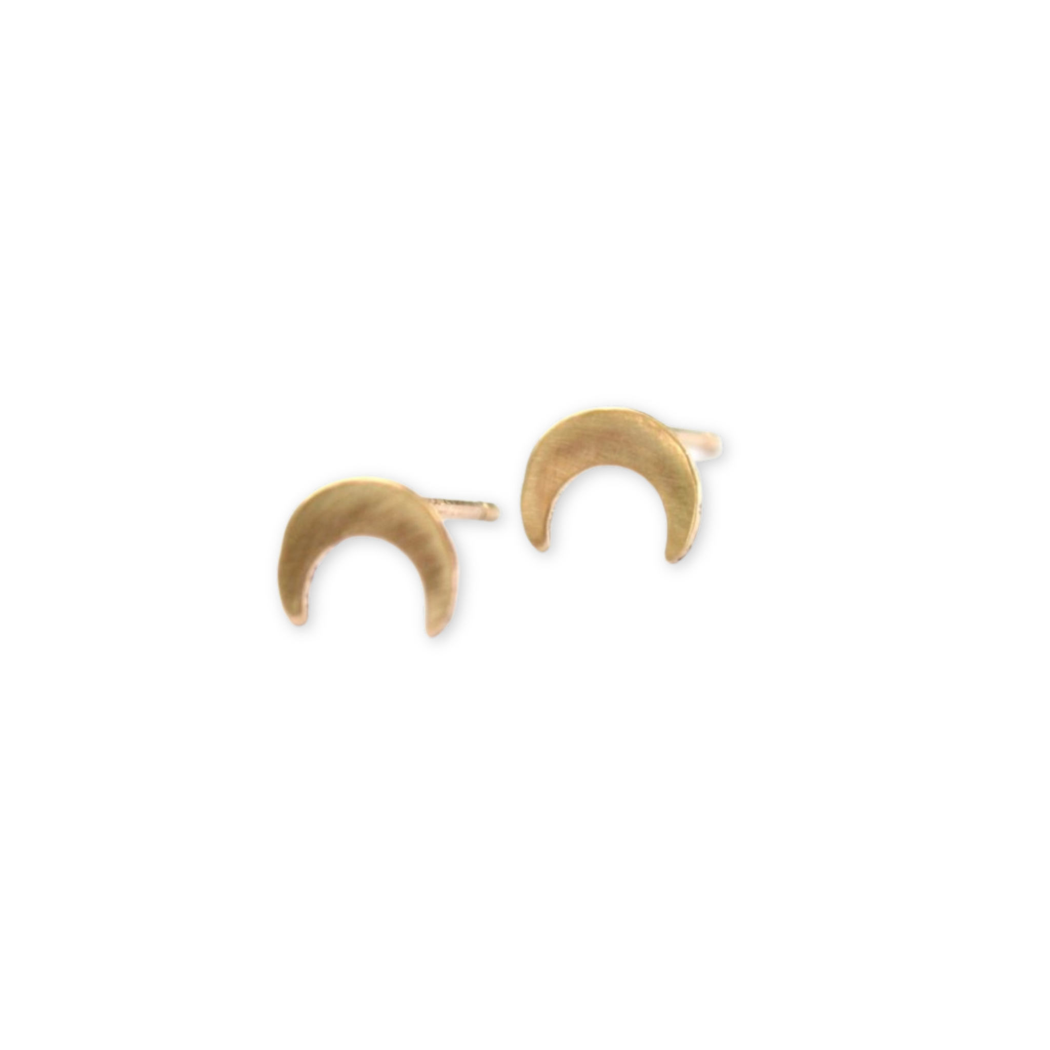 crescent moon stud earrings