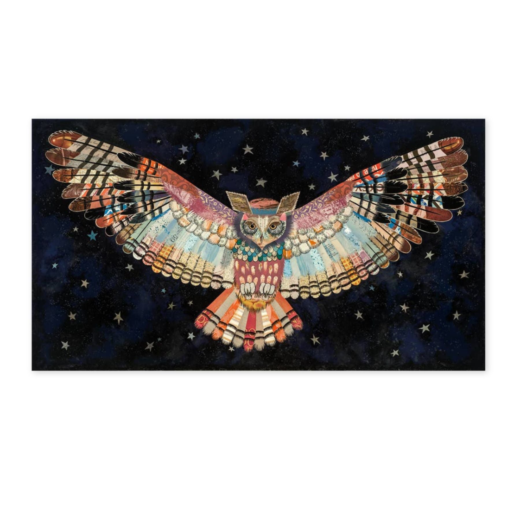 Print of a collaged Owl