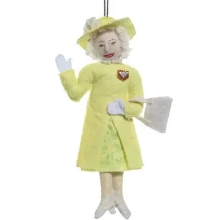 Queen Elizabeth (Yellow Dress) Ornament
