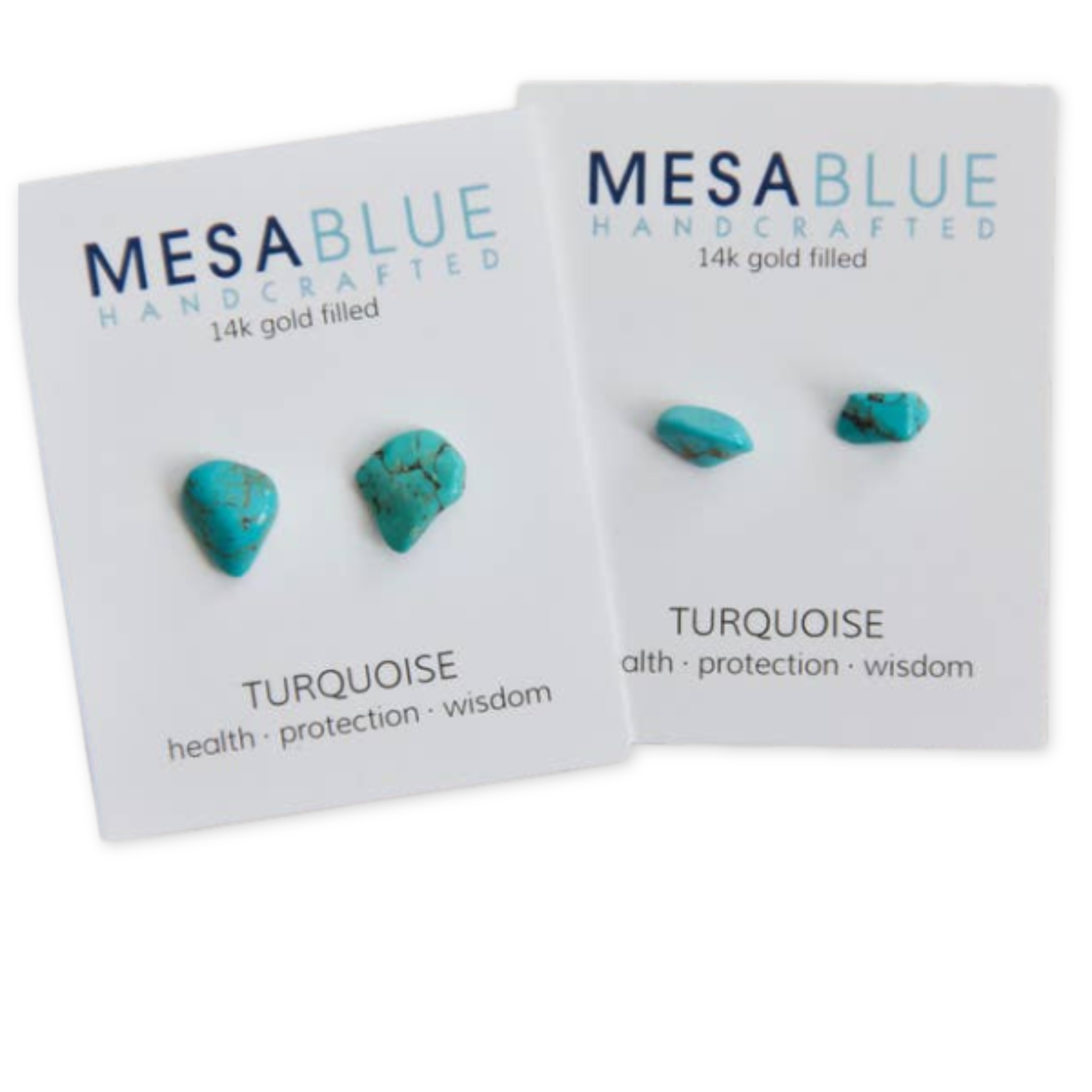 rough turquoise studs