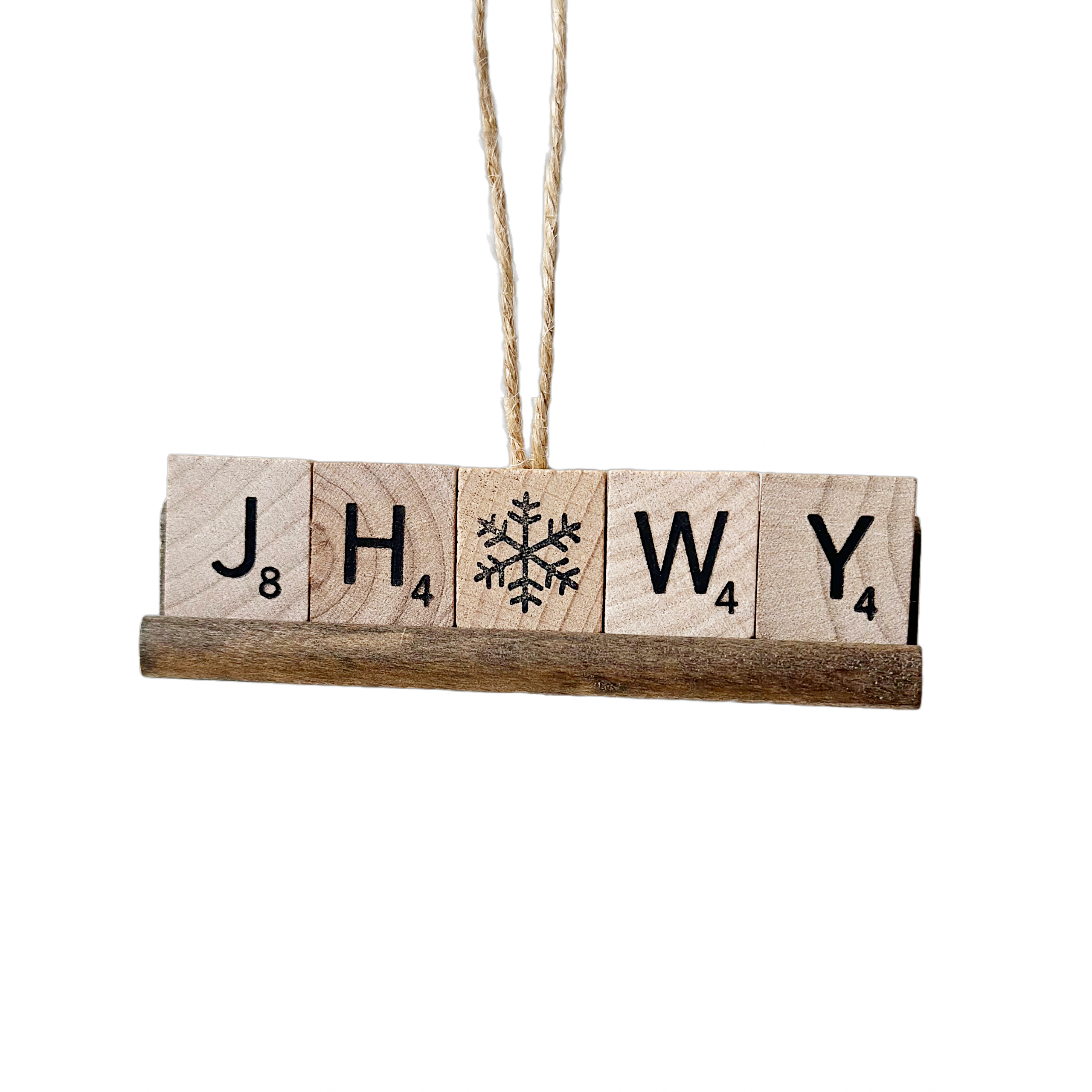 JH WY Scrabble Ornament