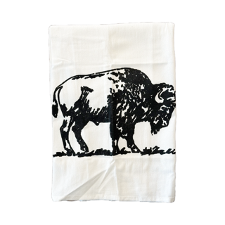 Bison Screen Printed Tea Towel