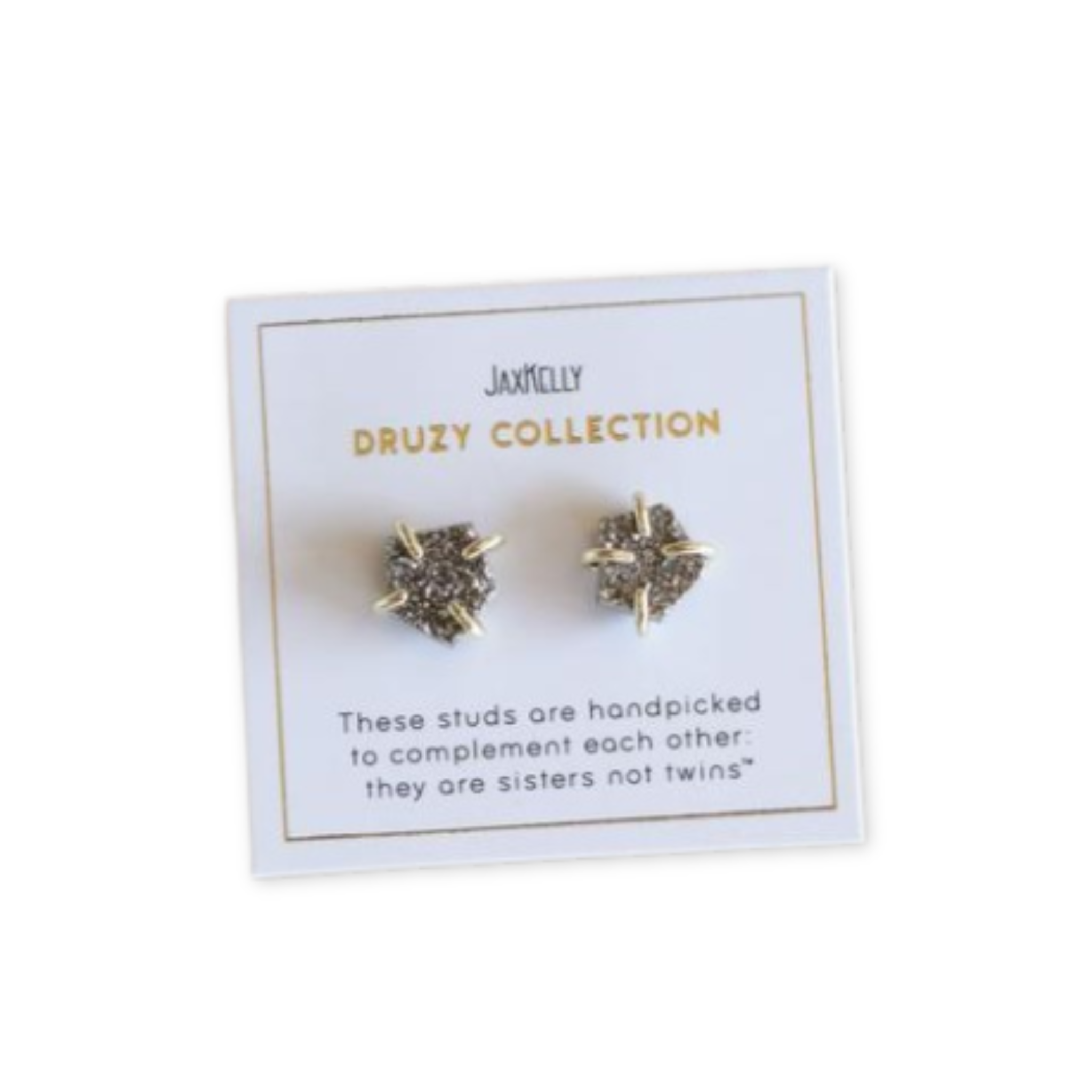stud earrings with druzy stones