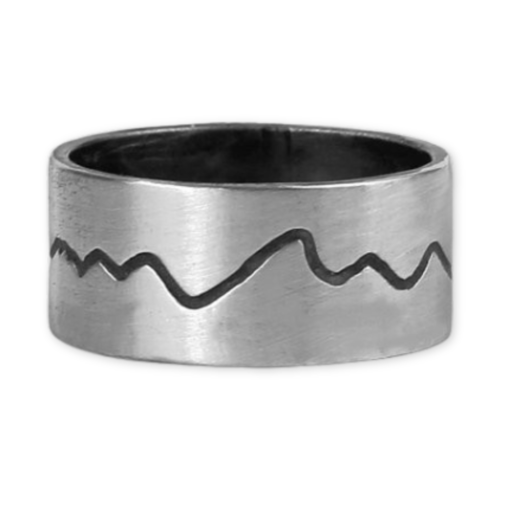 silver ring with the teton range