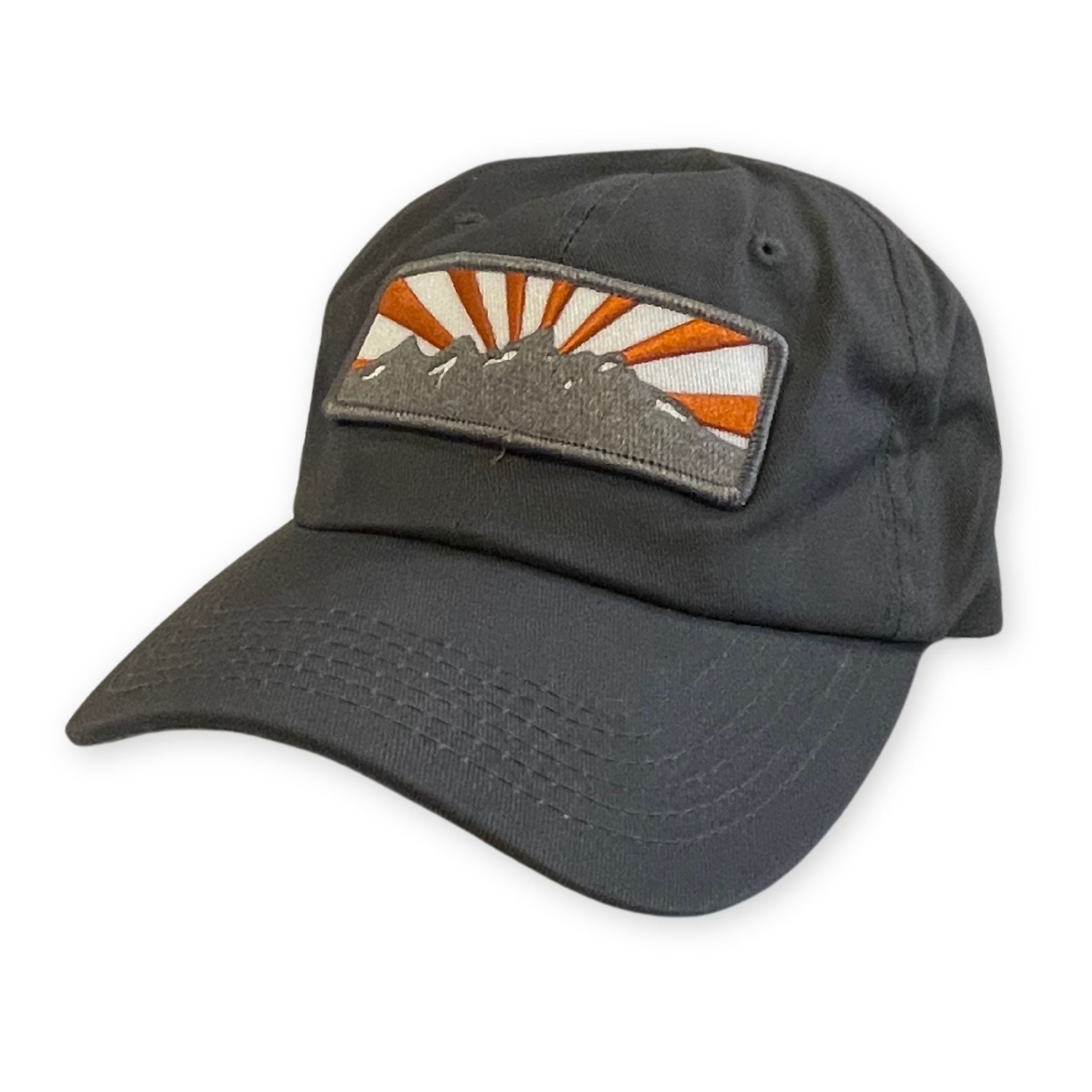 Gray Dad Hat with Teton Sunrise Patch 