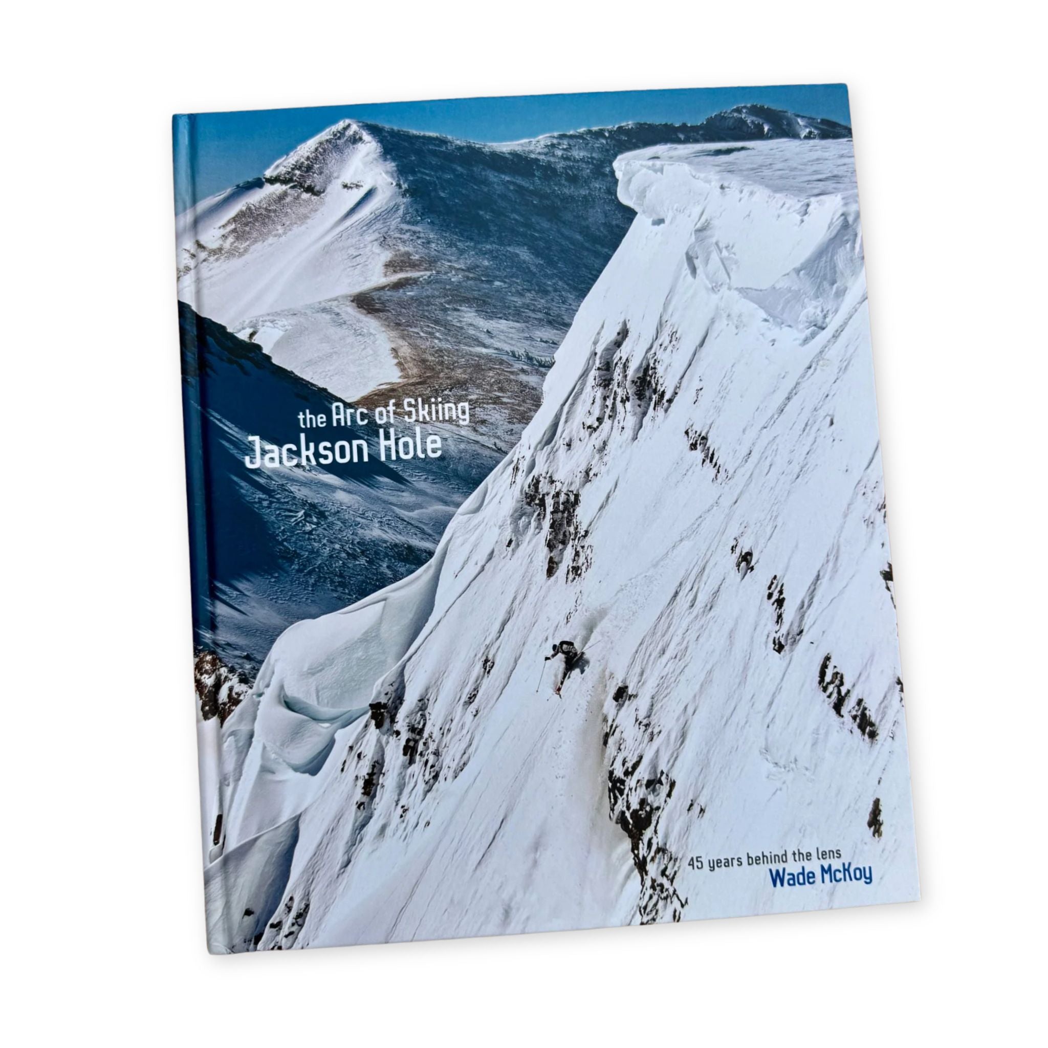 Vintage photo by Wade McKoy: Skiers in the Tetons circa 1980s, capturing the big mountain ski culture's early days in Jackson Hole.