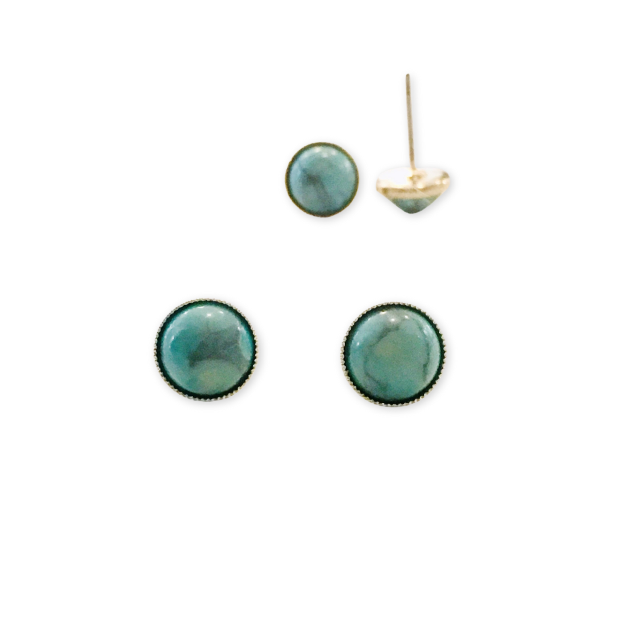 turquoise stone stud earrings