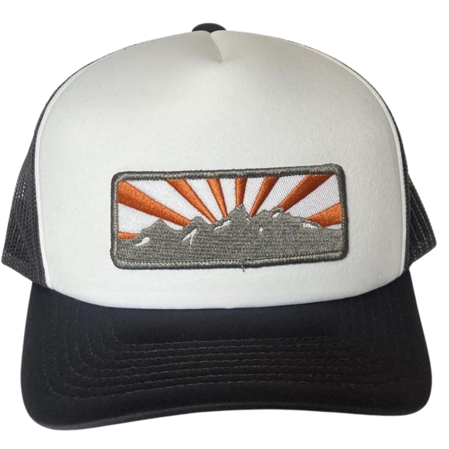 Black and White Teton Sunrise Patch Hat 