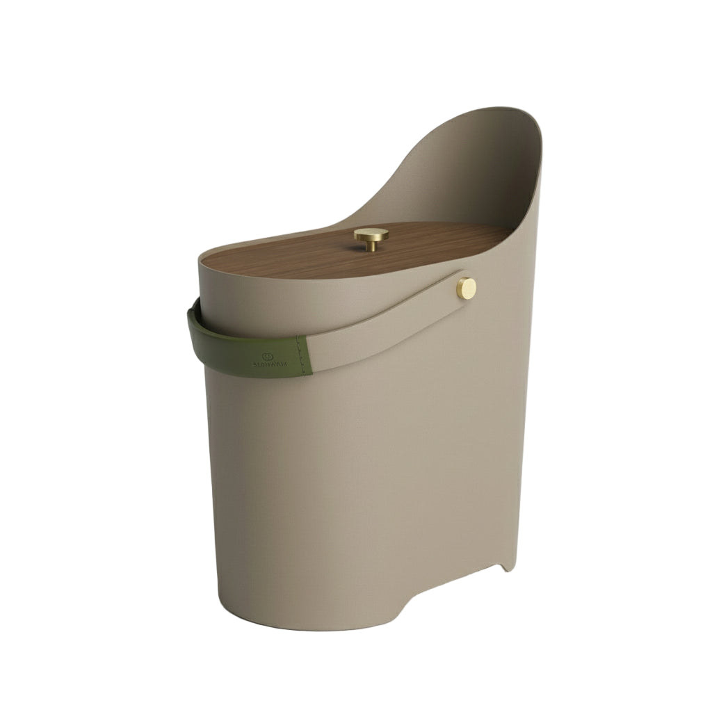 Steel bin for fireplace ash