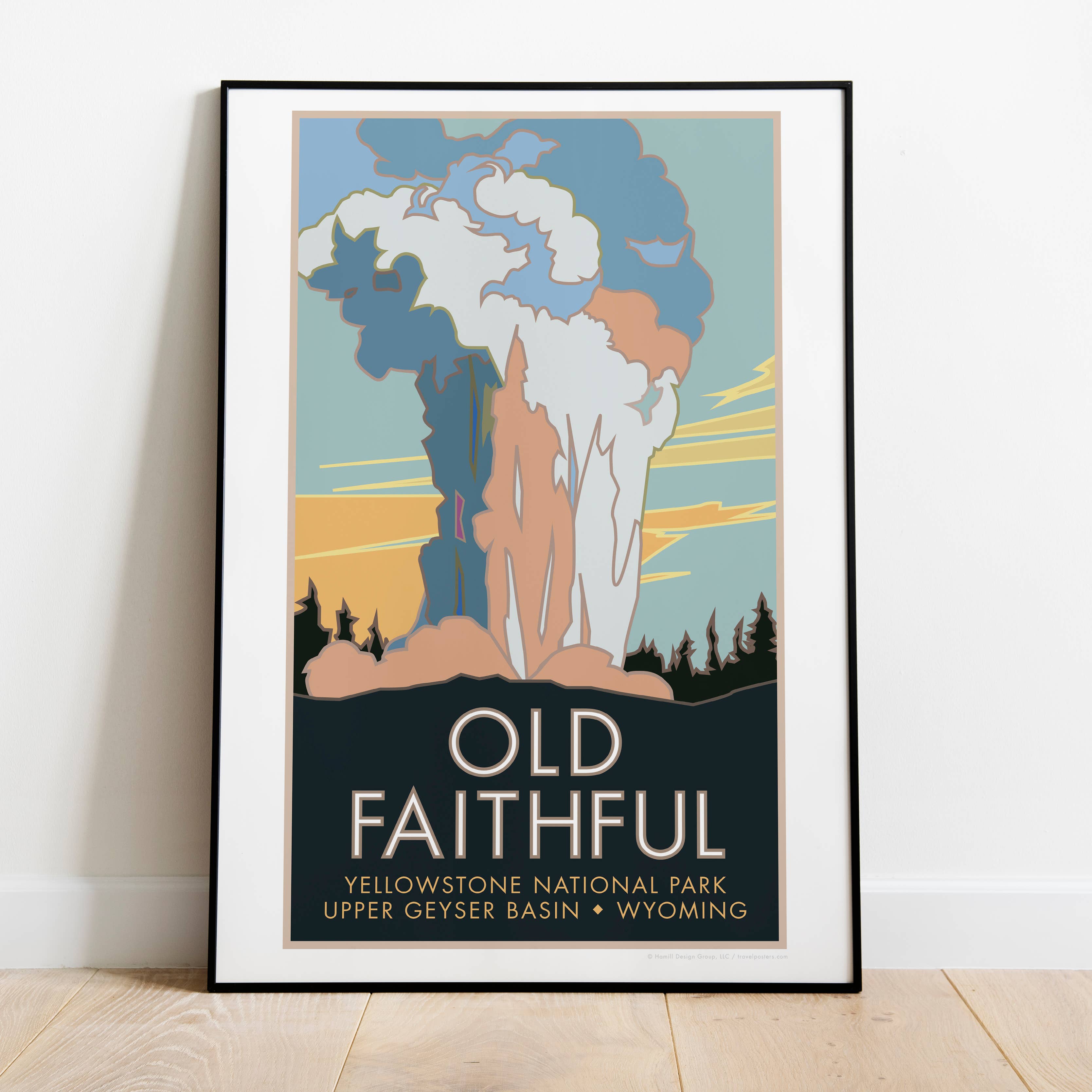 Vintage Style Yellowstone National Park Old Faithful Decal – Vinyl Sticker, Made In USA