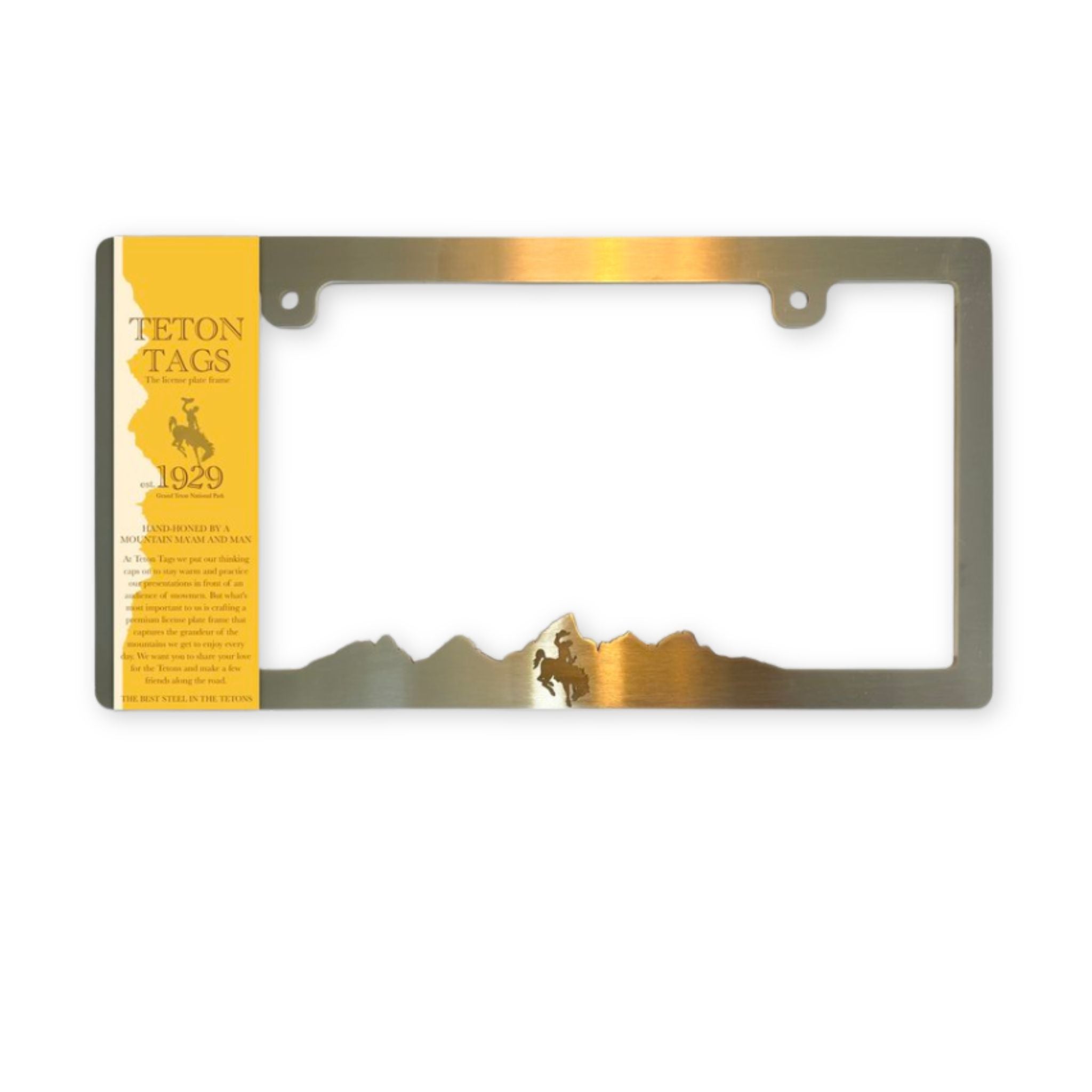 metal license plate frame