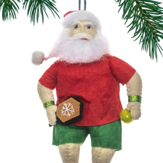Pickleball Santa Clause Ornament